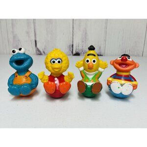 Vintage Lot 4 Sesame Street Muppets Illco Weeble Wobble Toys Jim Henson